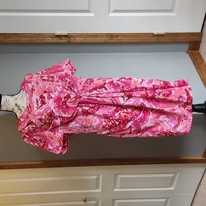 Spruce & Sage Pink and Orange Abstract Dress, size 10